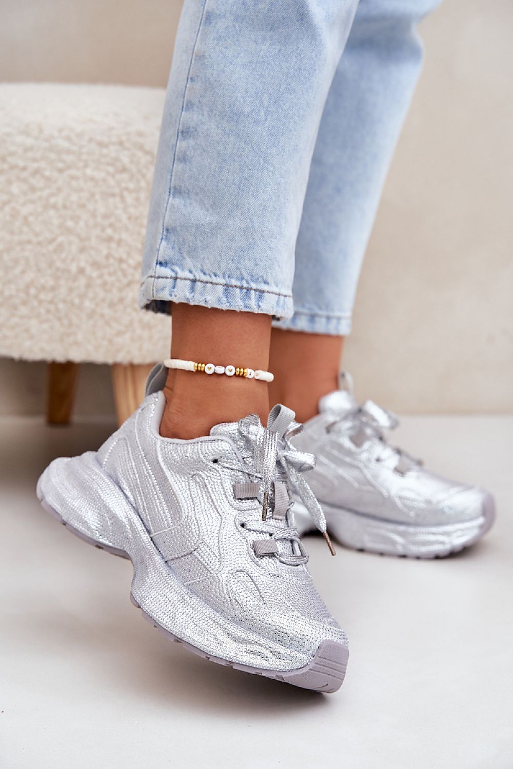 Ravelline Glittered Platform Sneakers