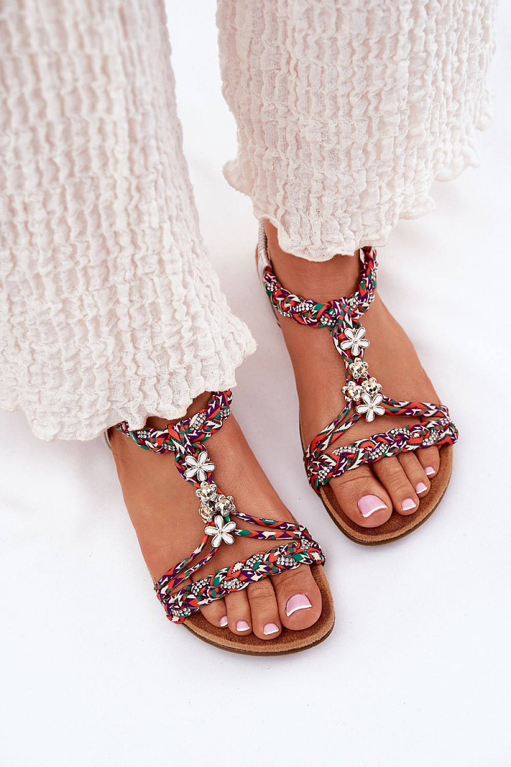 Zirellia Woven Flat Sandals