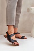 Zaniva Flat Leather Sandals