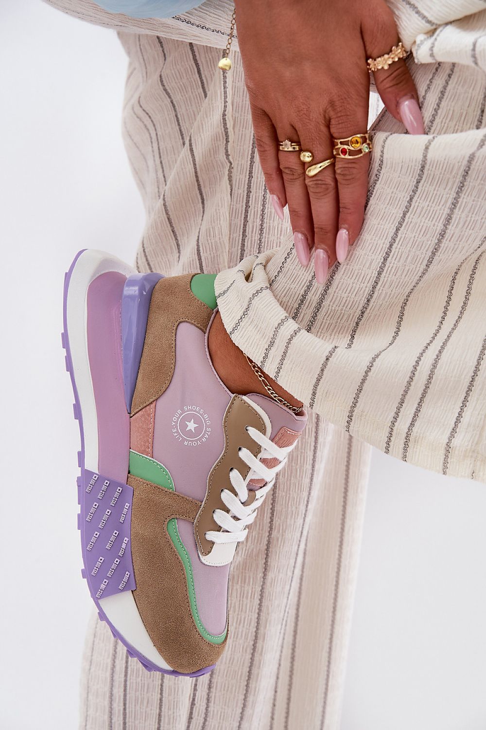 Velzora Suede Texture Sneakers