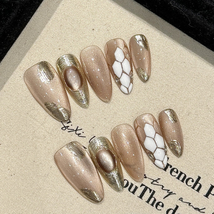 1023- Handmade press on nails fake nails removable