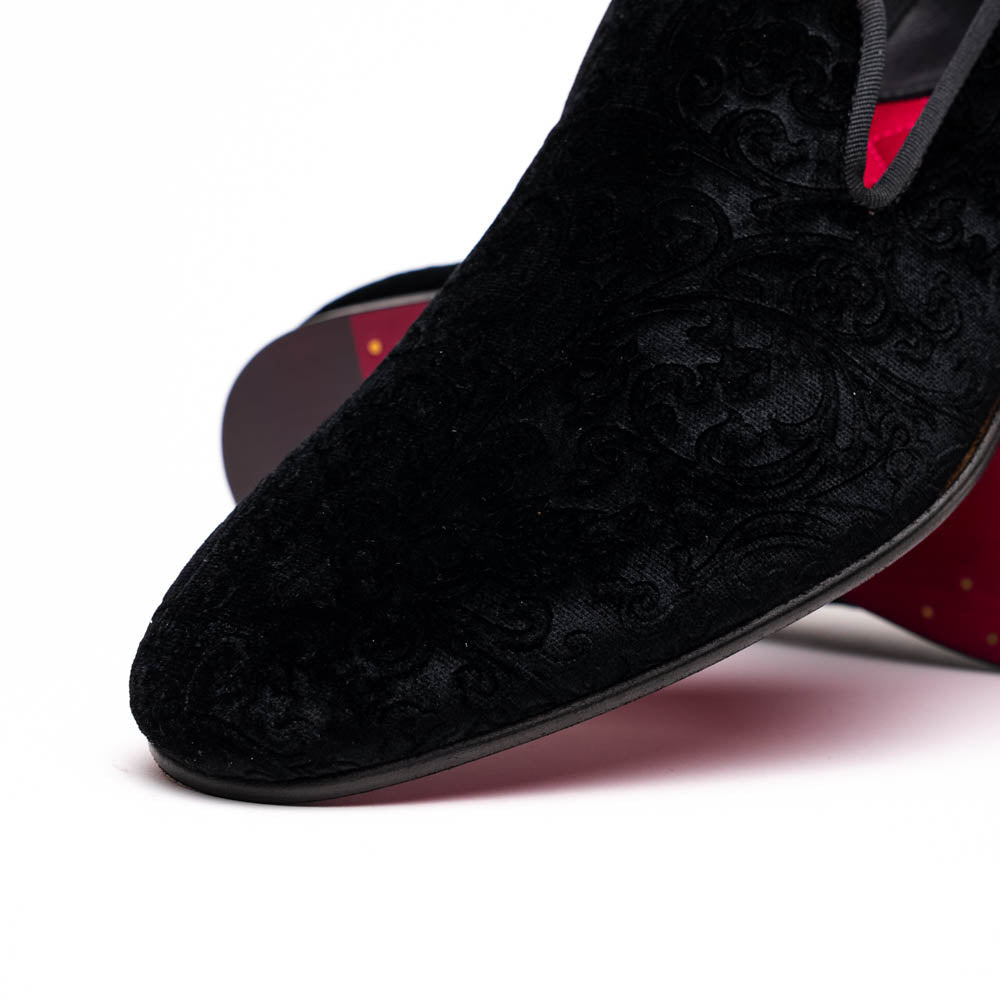 10-520-BLK FORMAL II Velvet Tuxedo Shoe, Black