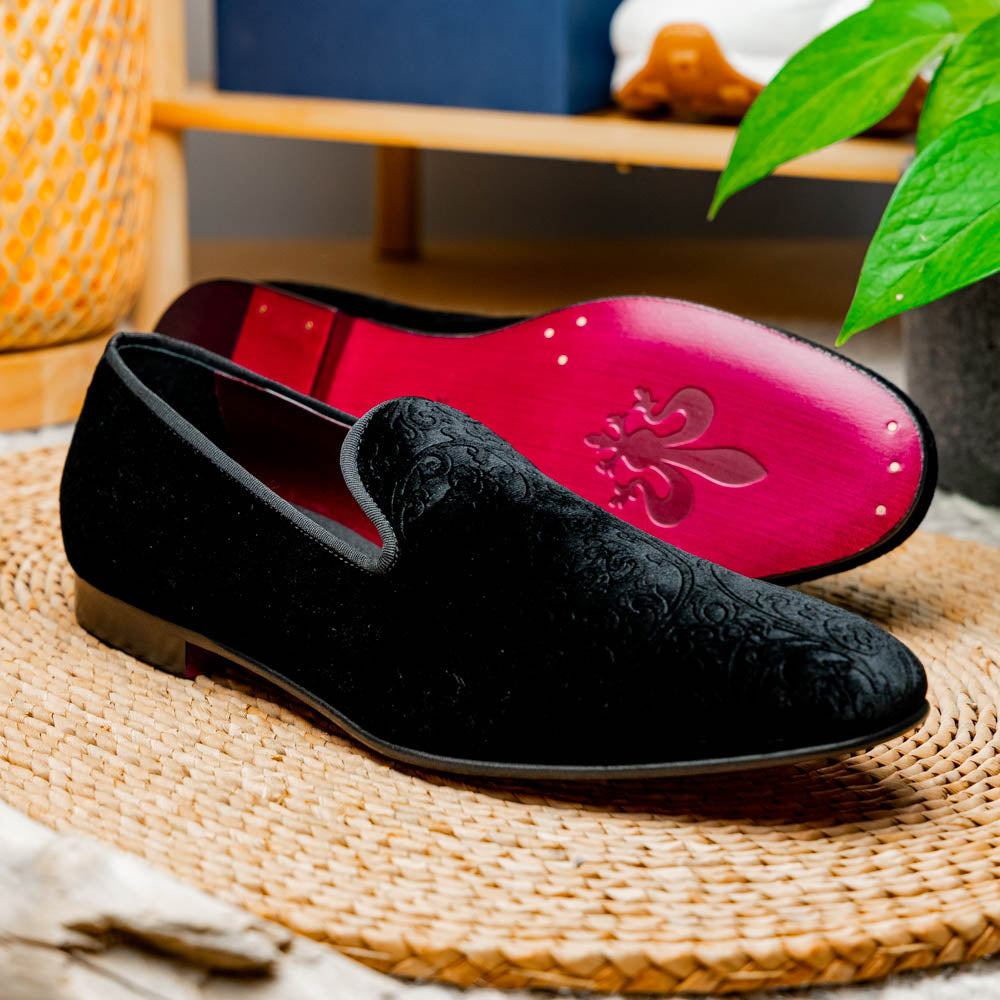 10-520-BLK FORMAL II Velvet Tuxedo Shoe, Black